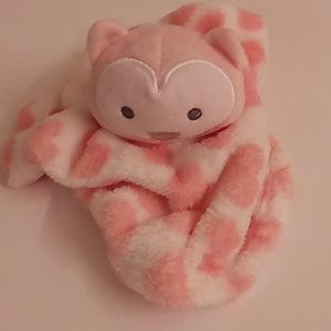 GENTLE STEPS Lovey, Lovie, Blankie Owl Plush One Size pink-white colors